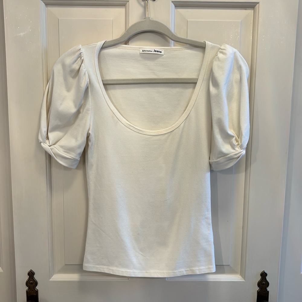 Reformation Puff Sleeve Tshirt
